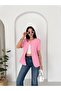 Women's Double Fabric Buttoned Waist-Fitted Short Sleeve Blazer Jacket - 2