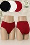 Women's Bamboo Ribbed Bato Panties 3 Pieces High Waist Soft Flexible Comfortable Daily-2407 - 4