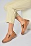 Z555560103 Tan Genuine Leather Casual Women's Shoes - 3