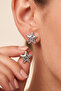 Silver Color Starfish, Star and Minimal Model 3-Piece Earring Set - 3