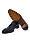 Dark Blue Color Lace-Up Genuine Leather Men's Shoes - 3