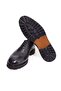 Black Color Lace-Up Genuine Leather Men's Shoes - 3