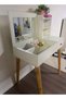 Multifunction Upgraded Design One Drawer Vanity Makeup Glass Mirror Dressings Storage 15 mm Thickness Wood Sheet Table 80 x 40 x 111 cm - 2