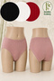 Women's Bamboo Ribbed Bato Panties 6 Pieces High Waist Soft Flexible Comfortable Daily Underwear - 7