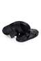 Black Color Laceless Genuine Leather Men's Slippers - 2