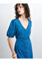 Women Zaves Chambray Denim Puff Sleeve Midi Dress - 5
