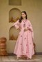 Women Anarkali Premium Mul Cotton Kurta Set 3 Piece - Indian Ethnic Wear Kurti Set with Pants & Embroidered Dupatta - Floral Embroidered Cotton Suit for Ladies - 4
