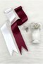 Jewelry Ribbon Set, White Brooch Pin, Burgundy White Pearl Bridal Groom Jewelry Belt, 100 Pins, Wedding Henna Night Engagement Wedding Promise Circumcision - 3