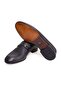Black Color Laceless Genuine Leather Men's Shoes - 3