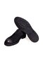 Black Color Lace-Up Genuine Leather Suede Men's Shoes - 3