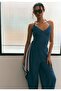 Allbucks Stradi-Various Halter Denim Jumpsuit with Scarf Abstr00040 - 2