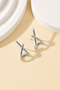 Silver Color Geometric Knot Model Women's Earrings - 2