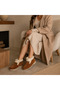 Mila Taba Genuine Leather White Fur Lined Casual Women's Boots with Fur Detail - 8