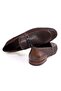 Brown Laceless Genuine Leather Men's Shoes - 2