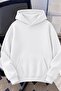 Unisex Oversize La Back Printed "Rock the World" Hooded Sweatshirt Hoodie - 2