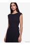 Esvab • Modern & Distinctive Zero Roba Collar Waist Tie Textured Dress - 2