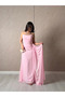 Soft Pink Chiffon Evening Dress - 2