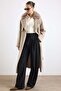 Oversize Detachable Fur Low-Sleeve Coat Stone 3178 - 2