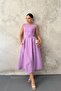 Lilac Halter Neck Flared Dress - 2