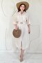 Beige Belted Dress - 3