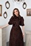 Coffee Bowknot Dress - 2