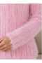 Women's Bearded Knitwear Sweater Crew Neck Long Sleeve Soft Plush Textured Casual Sweater - 5