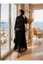 Women's New Season Mesh and Leather Detailed Stone Embroidered Pleated Skirt Two-Piece Set