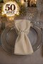 Fabric Napkins 50-Pack |   Napkin Ring Gift Set, Complete with 100 Pieces