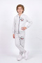 Boys' Printed Zippered Hooded Double Pocket Tracksuit Set - 2