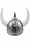 Viking Helmet Hat with 3 Horns Silver Plastic Halloween Costume Party Warrior Accessory Adult - 3