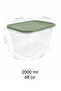 12-Piece Deep Food Storage Container - Rectangular Kitchen Organizer Stackable Storage Container 2Lt Green - 6