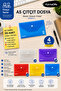 A5 Snap Fastener File Set – 5 Different Colors |   Colorful Transparent Pvc Document and File Folder |   20 Pieces