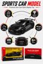 Black Alloy Sports Car Model Collector’s Edition for Kids Ages 6+ – 1:32 Die-Cast Style Car with Rear Spoiler, Detailed Interior, Rubber Tires & Pull-Back Action - 2