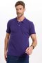 Men's slim fit premium series 100% cotton soft mercerized purple polo neck t-shirt - 7