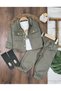 Gabardine Lycra Jacket, Trousers, Teddy Bear Printed Long Sleeve, Badi and Socks Detailed 4-Piece Baby Boy Set