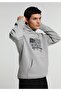 Relaxed Fit Hooded Plain Men's Gray Sweatshirt