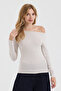 Women's Beige Boat Neck Slim Fit Finger-Loop Ultra Soft Flexible Lycra Cotton Basic Body&Blouse - 8