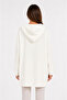 Women's White Hooded Oversize Sweatshirt - 2
