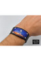 Atam İzindeyiz Men's Leather Bracelet – Portrait Print, Adjustable Snap Closure