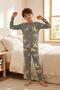 Dinosaur Patterned Boy's Pajama Set - 2