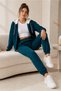 Women's Cardigan and Jogger Sweatpants Set 3 Yarns Ribbed Cardigan Hoodie and Jogger 2-Piece Sweatpants Set Full Zip Closure Jacket and Elastic Cuff Jogger Long Sweatpants - 5