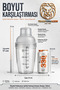 Transparent Detox Shaker with Scale 350 ml Vitamin Protein Powder Shaker Mixer Smart Athlete Cocktail Water Flask 723488 - 8
