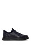 Men's Navy Blue Lace-Up Leather Sneaker Wm720006Df