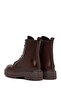 Women's Brown Lace-Up Zippered Thick-Sole Leather Boots Wf190014Dv - 6
