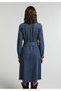 Regular Fit Straight Women's Mid Indigo Denim Long Sleeve Dress - 2