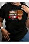 تي شيرت بطباعة جرافيكية باللون الأسود من Teach Repeat Teacher Life Leopard Coffee Lover Back To School - 2