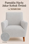 Bohemian Terry Jacquard Cotton Elastic Sofa Cover 3+3+1+1 Set Sofa Cover Stone-Grey Color - 3