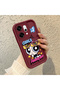 Oppo Reno 14 Pro 5g Compatible Case Camera Protective Cartoon Pattern Maroon Lover Couple Silicone Phone Case - 3