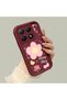 Mi 15t Compatible Case Camera Protector Floral Pattern Maroon Lover Couple Silicone Phone Case - 3