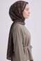 Dama K Patterned Aqua Soft Shawl 4076 - Brown - 2